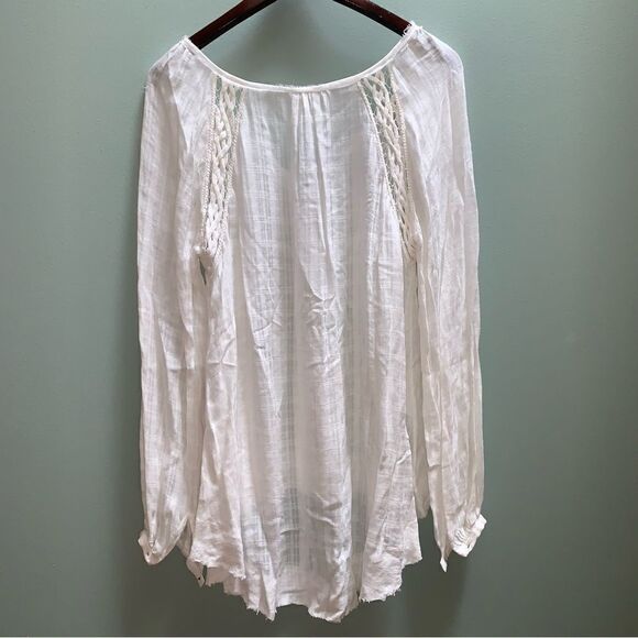 Free People White Blouse XS - Picture 6 of 6